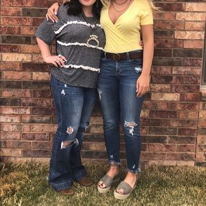 Yellow V-Neck Bodysuit